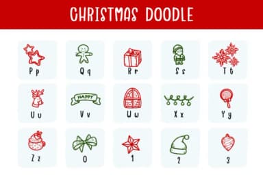 Christmas Doodle by Bee piyanuch — Dingbats Font — thumbnail 3