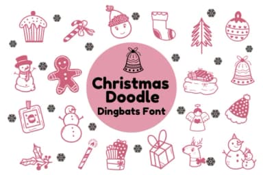 Christmas Doodle by Nun Sukhwan — Dingbats Font — thumbnail 1