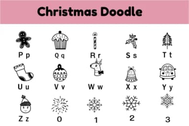 Christmas Doodle by Nun Sukhwan — Dingbats Font — thumbnail 3