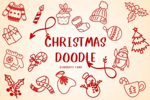 Christmas Doodle by CHANOK — Dingbats Font
