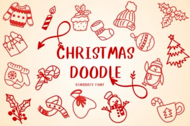 Christmas Doodle by CHANOK — Dingbats Font — thumbnail 1