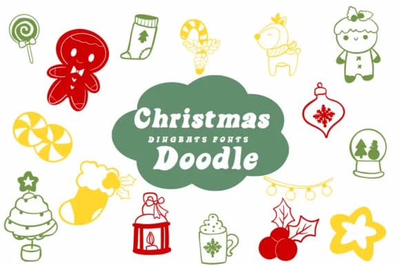 Christmas Doodle by Suphitchaya — Dingbats Font