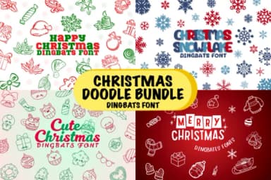 Christmas Doodle Bundle by Chonada — Dingbats Font — thumbnail 1