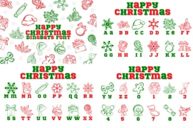 Christmas Doodle Bundle by Chonada — Dingbats Font — thumbnail 2