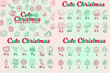 Christmas Doodle Bundle by Chonada — Dingbats Font — thumbnail 4