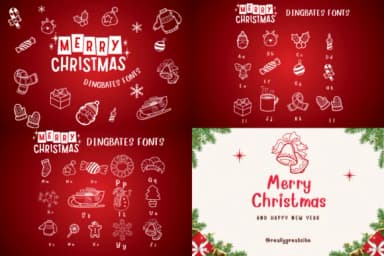 Christmas Doodle Bundle by Chonada — Dingbats Font — thumbnail 5