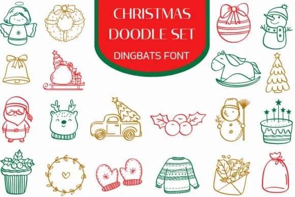 Christmas Doodle Set by Heartcraft Atelier — Dingbats Font
