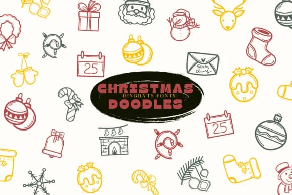 Christmas Doodles by Suphitchaya — Dingbats Font