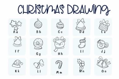Christmas Drawing by Sirinart — Dingbats Font — thumbnail 2