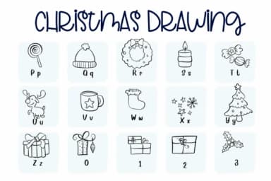 Christmas Drawing by Sirinart — Dingbats Font — thumbnail 3
