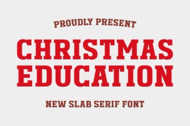 Christmas Education by Eightde — Slab Serif Font — thumbnail 1