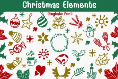 Christmas Elements by Sontaya — Dingbats Font — thumbnail 1