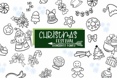 Christmas Festival by Sirinart — Dingbats Font — thumbnail 1
