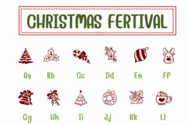 Christmas Festival by PraewDesigns — Dingbats Font — thumbnail 2