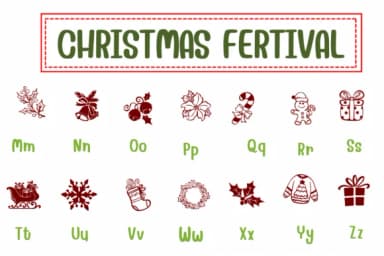 Christmas Festival by PraewDesigns — Dingbats Font — thumbnail 3