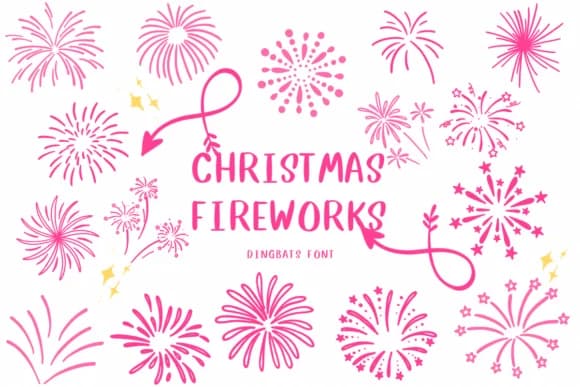 Christmas Fireworks by CHANOK — Dingbats Font
