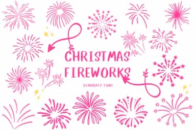 Christmas Fireworks by CHANOK — Dingbats Font — thumbnail 1
