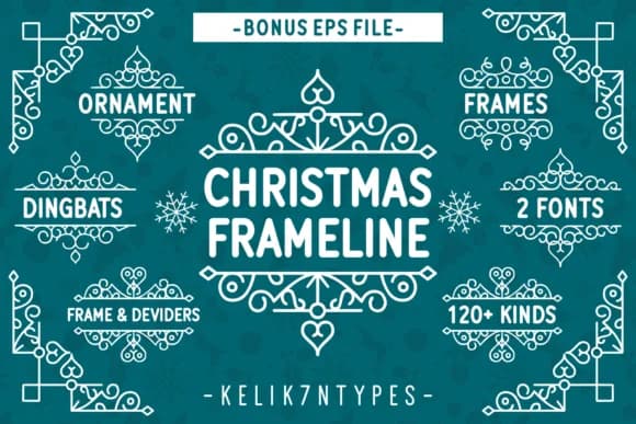 Christmas Frameline by Kelik - 7NTypes — Dingbats Font