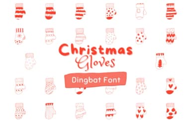 Christmas Gloves by Sakti Avellin — Dingbats Font — thumbnail 1
