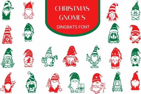 Christmas Gnomes by Heartcraft Atelier — Dingbats Font