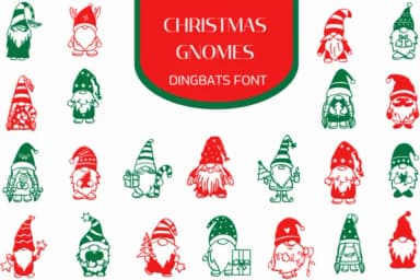 Christmas Gnomes by Heartcraft Atelier — Dingbats Font — thumbnail 1