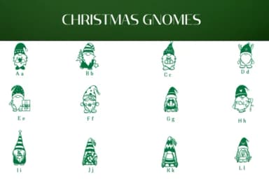 Christmas Gnomes by Heartcraft Atelier — Dingbats Font — thumbnail 2