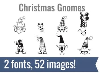 Christmas Gnomes Dingbats by Illustration Ink — Dingbats Font — thumbnail 1