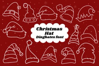 Christmas Hat by Natchuta — Dingbats Font — thumbnail 1