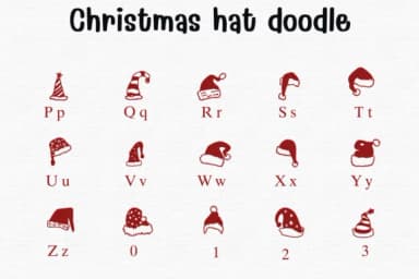 Christmas Hat Doodle by Sontaya — Dingbats Font — thumbnail 3