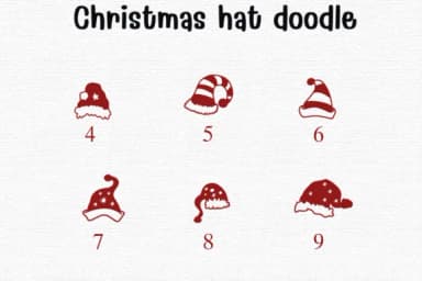 Christmas Hat Doodle by Sontaya — Dingbats Font — thumbnail 4
