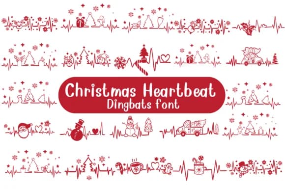 Christmas Heartbeat by Nongyao — Dingbats Font