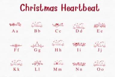 Christmas Heartbeat by Nongyao — Dingbats Font — thumbnail 2