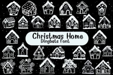 Christmas Home by Nongyao — Dingbats Font — thumbnail 1