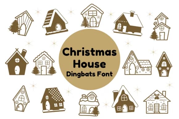 Christmas House by Nun Sukhwan — Dingbats Font