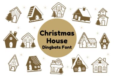 Christmas House by Nun Sukhwan — Dingbats Font — thumbnail 1