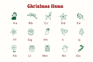 Christmas Items by Pui Art — Dingbats Font — thumbnail 6