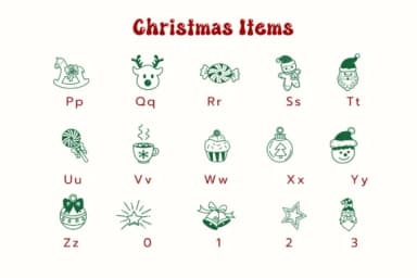 Christmas Items by Pui Art — Dingbats Font — thumbnail 7