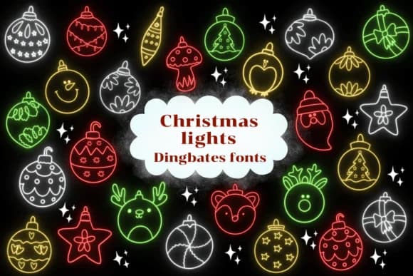 Christmas Lights by Natchuta — Dingbats Font