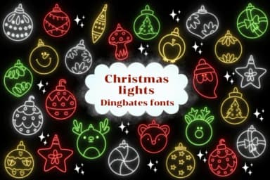 Christmas Lights by Natchuta — Dingbats Font — thumbnail 1