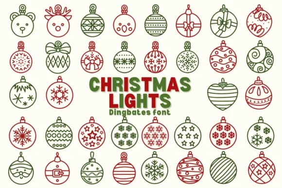 Christmas Lights by Chonada — Dingbats Font