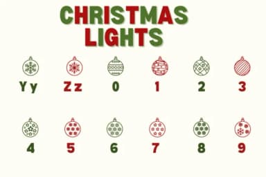 Christmas Lights by Chonada — Dingbats Font — thumbnail 4