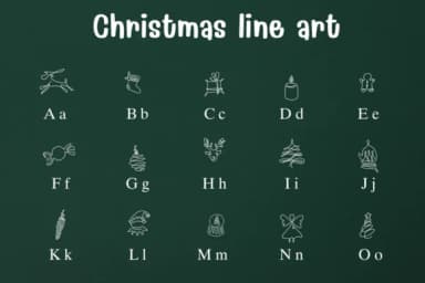 Christmas Line Art by Sontaya — Dingbats Font — thumbnail 2