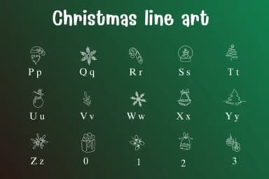 Christmas Line Art by Sontaya — Dingbats Font — thumbnail 3
