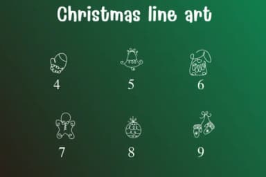 Christmas Line Art by Sontaya — Dingbats Font — thumbnail 4