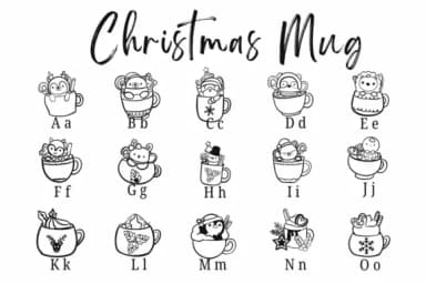 Christmas Mug by Suphitchaya — Dingbats Font — thumbnail 2