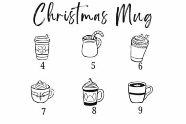 Christmas Mug by Suphitchaya — Dingbats Font — thumbnail 4