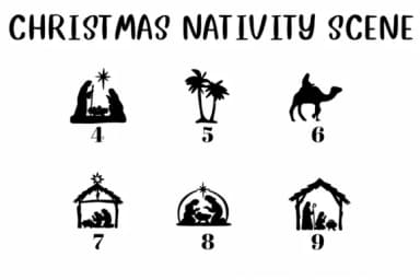 Christmas Nativity Scene by CHANOK — Dingbats Font — thumbnail 4