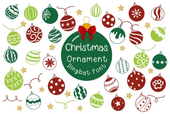Christmas Ornament by Pui Art — Dingbats Font