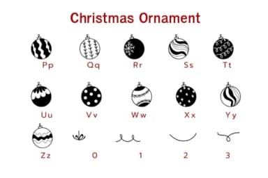 Christmas Ornament by Pui Art — Dingbats Font — thumbnail 3