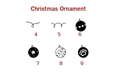 Christmas Ornament by Pui Art — Dingbats Font — thumbnail 4
